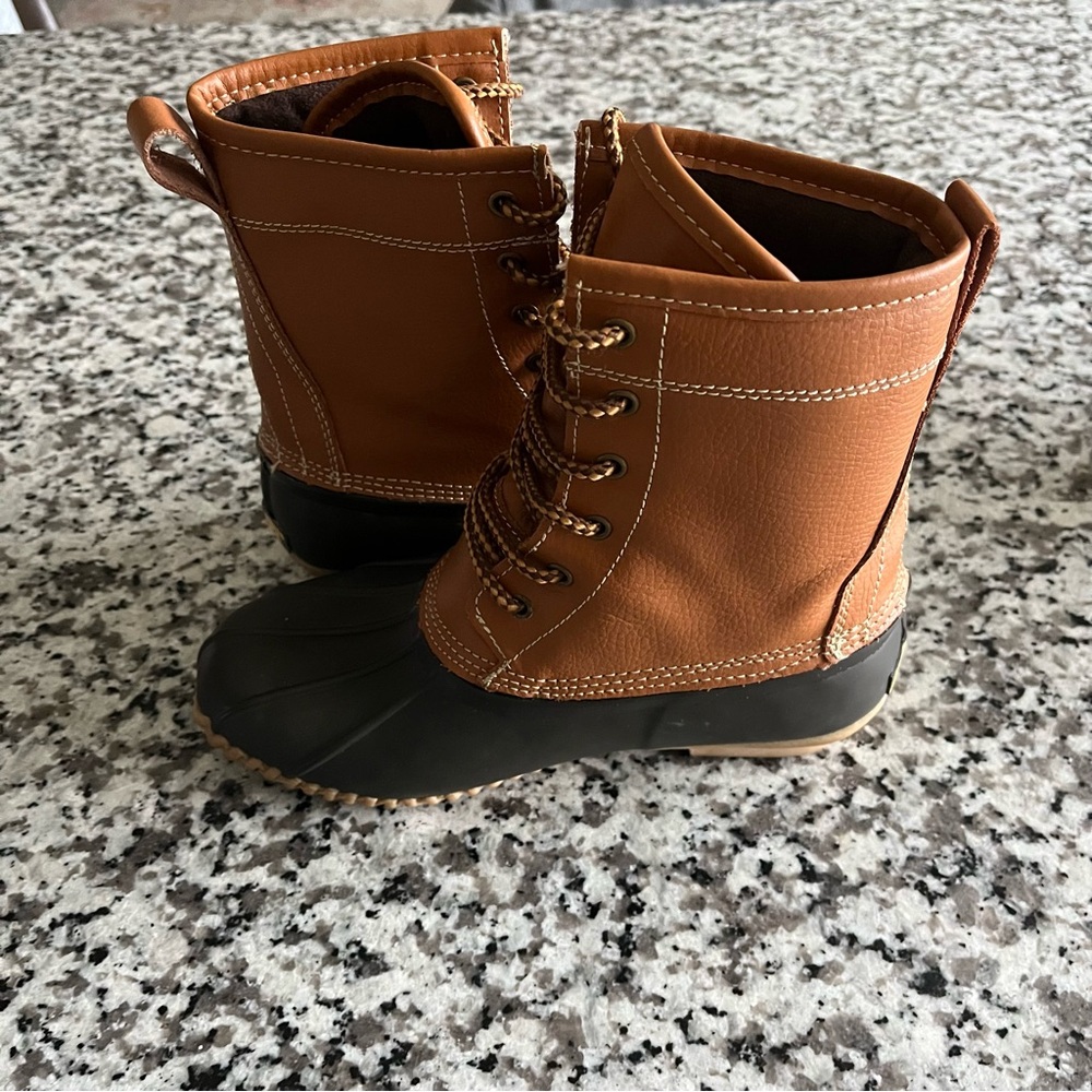 Khombu Women's Lauren Leather Duck Boots 6M - Picture 7 of 8